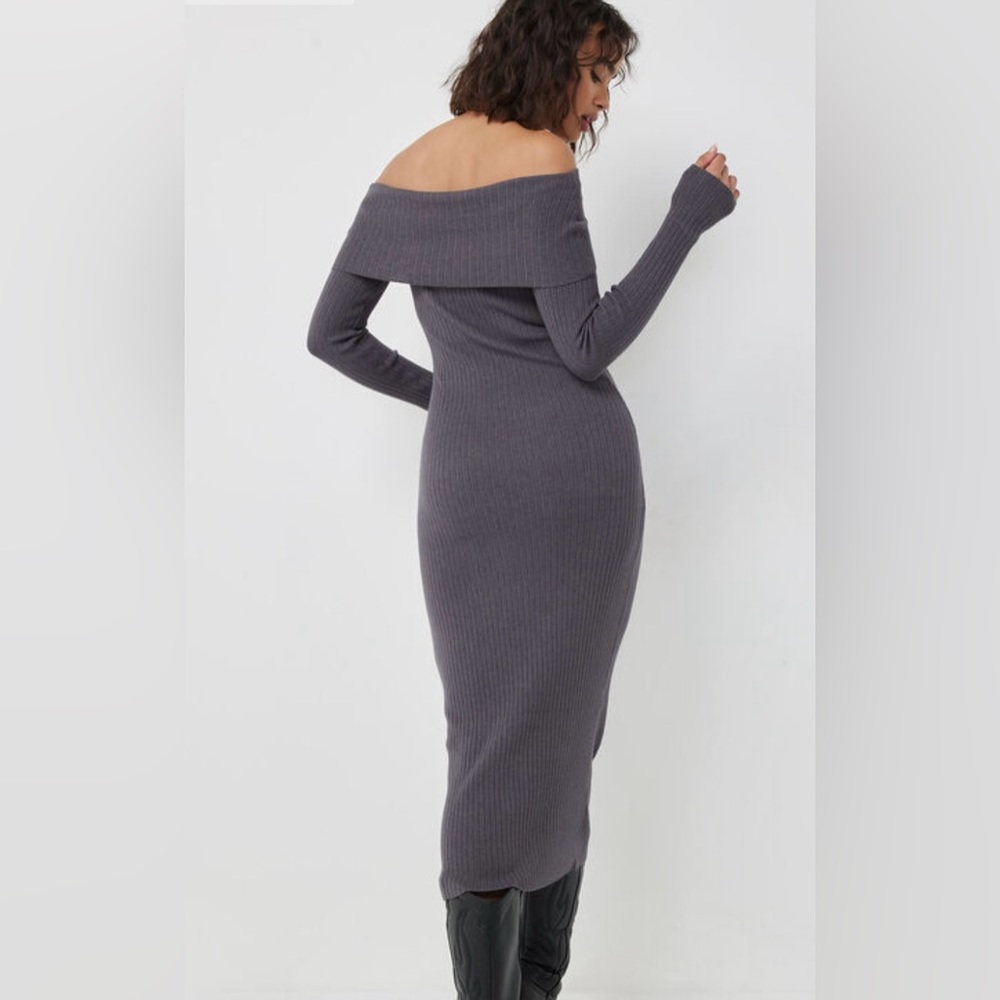Off the shoulder knit dress